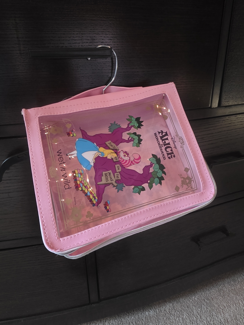 wet n wild Alice in Wonderland Pink Clear Cosmetic Bag